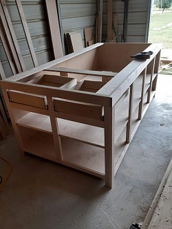 Large kitchen island.