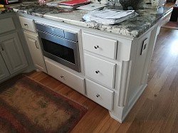 White microwave cabinet